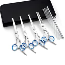 Rund hoved kæledyr sakse sæt 6 stk Blå