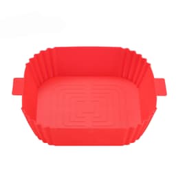 Silikoneskål til Air Fryer 16,5x19,5 cm Rød