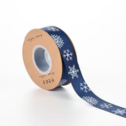 Snowflake Christmas Inslagsband 5-rulle 23 m / rulle Mörkblå