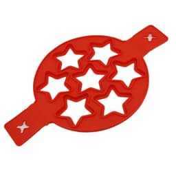 Form til æg, pandekager, omelet silikonestjerne Rød