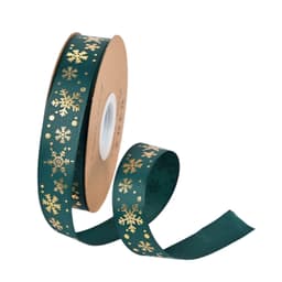 Snowflake Christmas Indpakningsbånd 5-rulle 40 m / rulle Grøn