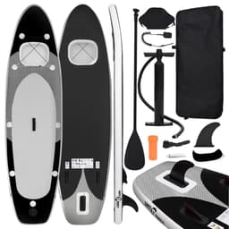 vidaXL Upplåsbar SUP-bräda set svart 300x76x10cm