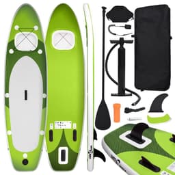vidaXL Upplåsbar SUP-bräda set grön 330x76x10 cm