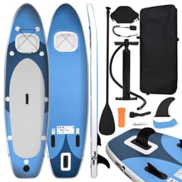 vidaXL Upplåsbar SUP-bräda set blå 360x81x10 cm