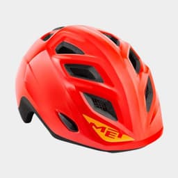 Met Genio Red/Glossy Green Buckle, Cykelhjälm Röd Onesize