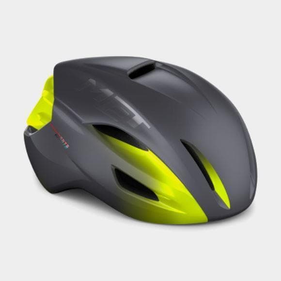 Met Manta MIPS Grey Fluo Yellow/Matt Glossy, Cykelhjälm Grå S