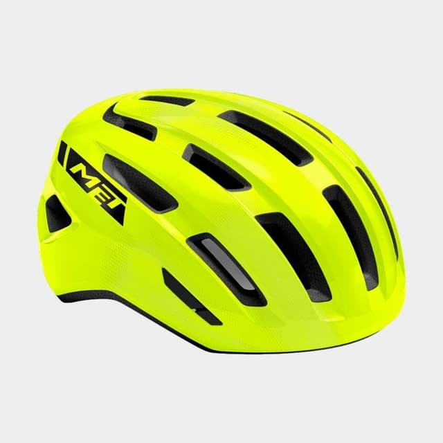 Met Miles Safety Yellow/Glossy, Cykelhjälm Gul M