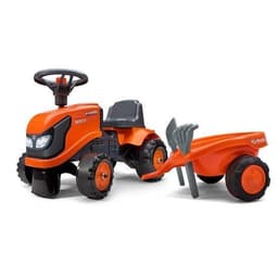 Falk Ride-on traktori peräkärryllä, haravalla ja lapiolla FALK baby Kubota