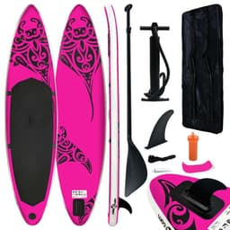 vidaXL SUP-bräda uppblåsbar 320x76x15 cm rosa