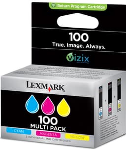 Lexmark blækpatroner No. 100 Cyan Magenta Gul