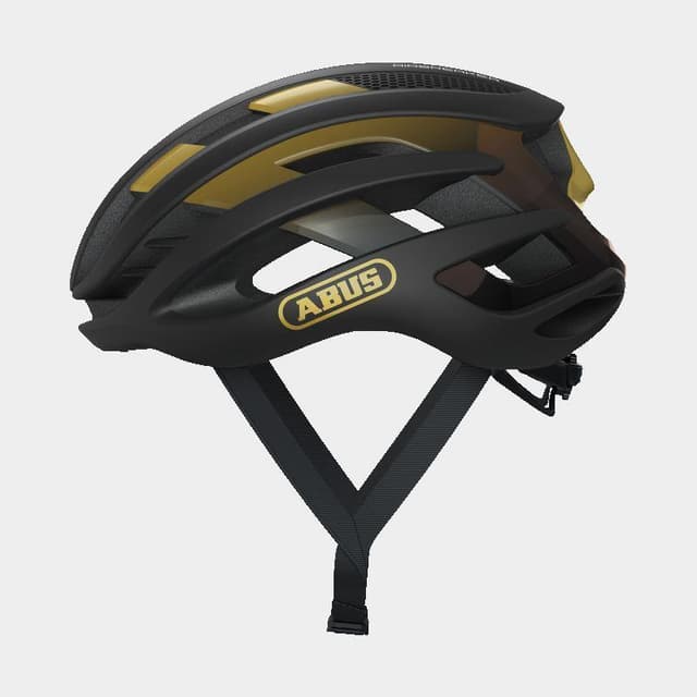 Abus AirBreaker Black Gold, Cykelhjälm Gold Large