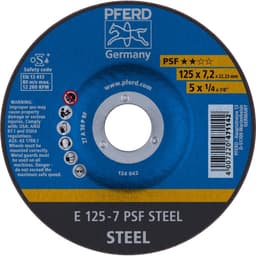 Skrubbskiva bockad 125 mm 22.23 mm PFERD Psf Steel