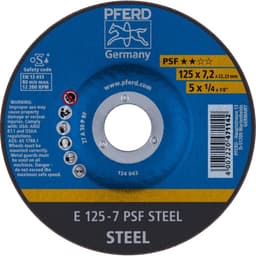 Skrubbskiva bockad 125 mm PFERD E 125-7 PSF STEEL