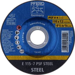 Skrubbskiva bockad 115 mm 22.23 mm PFERD E 115-7 PSF