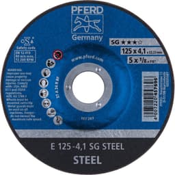 Skrubbskiva bockad 125 mm 22.23 mm PFERD Sg Steel