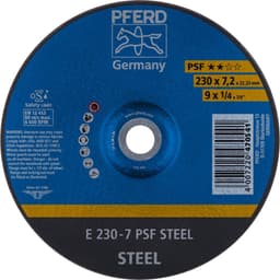 Skrubbskiva bockad 230 mm 22.23 mm PFERD Psf Steel