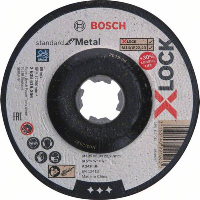 Skrubbskiva bockad 1 st 125 mm 22.23 mm Bosch