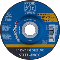 Skrubbskiva bockad 125 mm 22.23 mm PFERD Psf Steelox