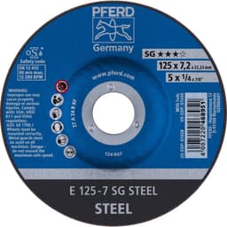 Skrubbskiva bockad 125 mm 22.23 mm PFERD Sg Steel