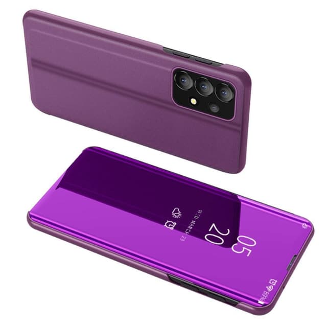 SKALO Samsung A13 4G Clear View Mirror Lompakko - Violetti