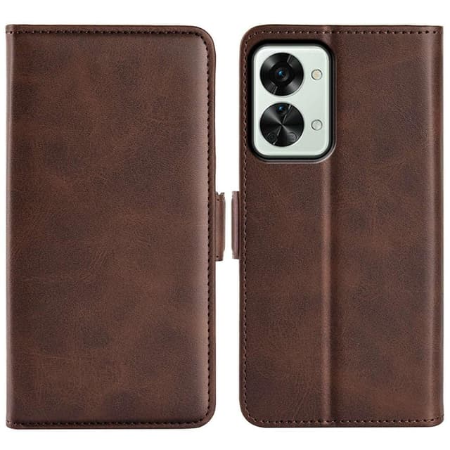 SKALO OnePlus Nord 2T 5G Premium Plånboksfodral - Brun