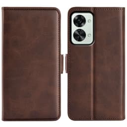 SKALO OnePlus Nord 2T 5G Premium Wallet Flip Cover - Brun