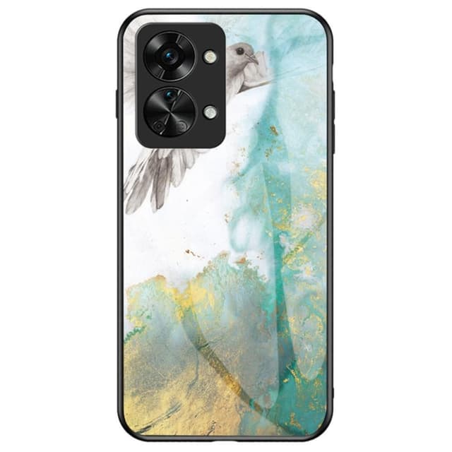 SKALO OnePlus Nord 2T 5G Marmor Härdat Glas TPU-skal - Motiv 1