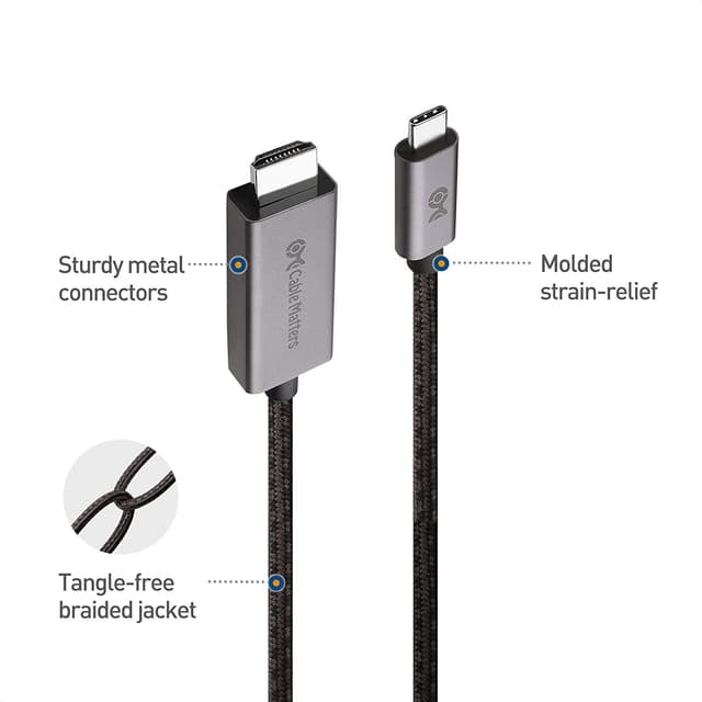 Cable Matters Draagbare 48 Gbps USB C Naar HDMI 2.1 Adapter Met 100 W Host Opladen 4k 120hz 8k 60hz Hdr Thunderbolt 4 Compatibel Iphone 15 Pro Max Maximale Resolutie Op Elke Macbook Is 788126434