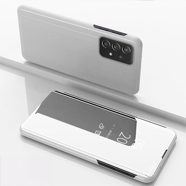 SKALO Samsung A33 5G Clear View Mirror Etui - Sølv