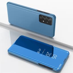 SKALO Samsung A33 5G Clear View Mirror Lompakko - Sininen