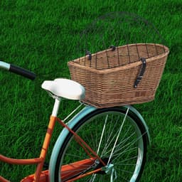 vidaXL Cykelkorg för pakethållaren med dyna 55x31x36