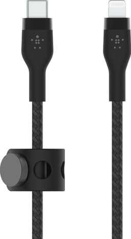 Belkin BoostCharge Pro Flex USB-C- till Lightning-kabel (svart)