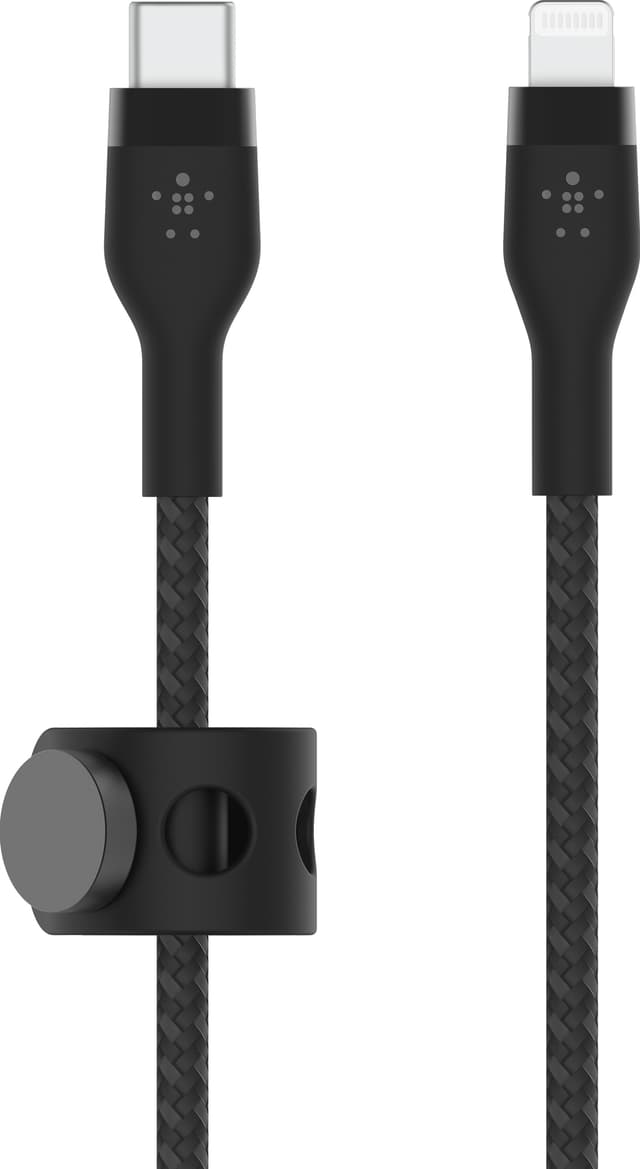 Belkin BoostCharge Pro Flex USB-C til Lightning-kabel (sort)