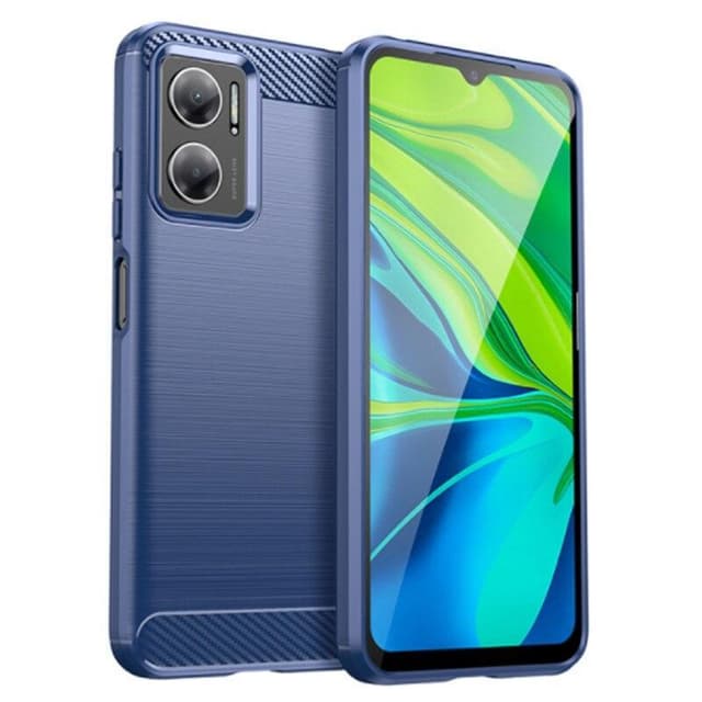 SKALO Xiaomi Redmi 10 5G Armor Carbon Stødsikker TPU-cover - Blå
