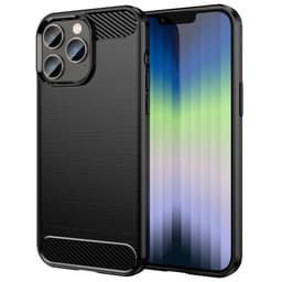 SKALO iPhone 14 Pro Armor Carbon Iskunkestävä TPU suojakuori - Musta
