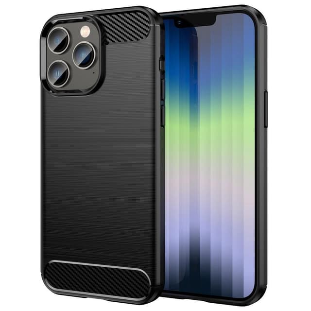 SKALO iPhone 14 Pro Armor Carbon Stødsikker TPU-cover - Sort