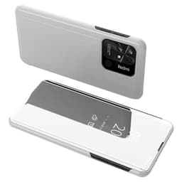 SKALO Xiaomi Redmi 10C Clear View Spegel fodral - Silver