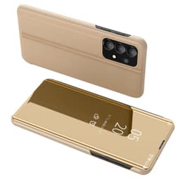 SKALO Samsung A13 4G Clear View Mirror Lompakko - Kulta