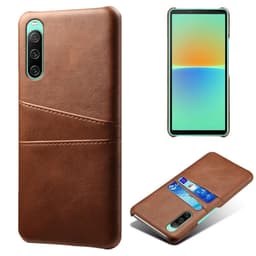 SKALO Sony Xperia 10 IV PU-læder Kortholder Cover - Brun