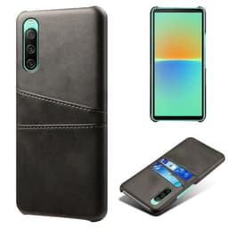 SKALO Sony Xperia 10 IV PU-nahkainen Korttikotelo - Musta