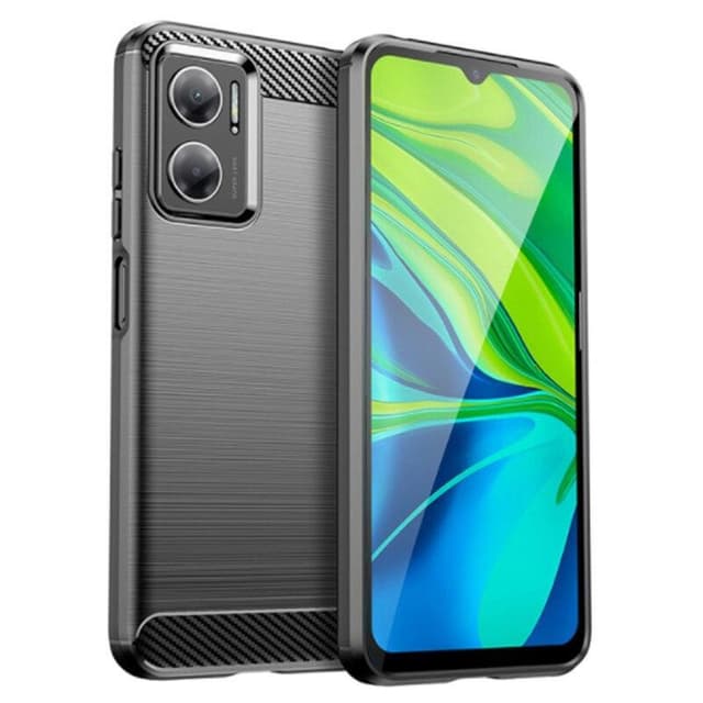 SKALO Xiaomi Redmi 10 5G Armor Carbon Stöttåligt TPU-skal - Svart