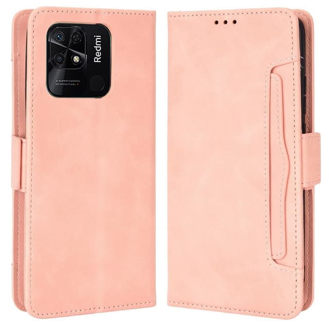 SKALO Xiaomi Redmi 10C 6-FACK Plånboksfodral - Rosa