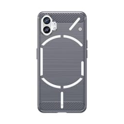 SKALO Nothing Phone (1) Armor Carbon Iskunkestävä TPU suojakuori - Harmaa