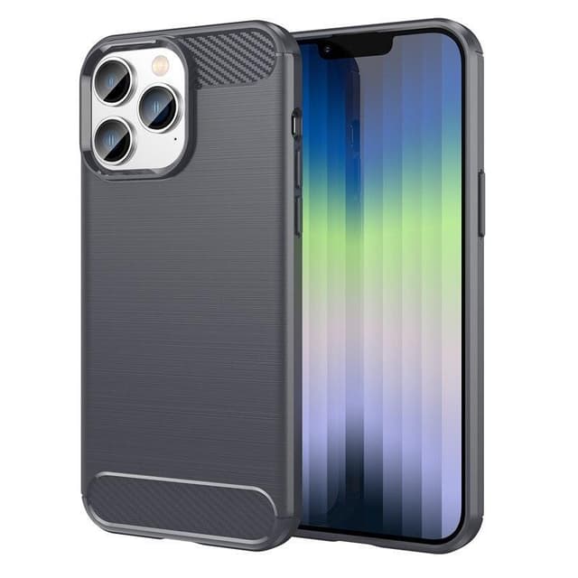 SKALO iPhone 14 Pro Armor Carbon Stødsikker TPU-cover - Grå
