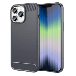 SKALO iPhone 14 Pro Armor Carbon Stöttåligt TPU-skal - Grå