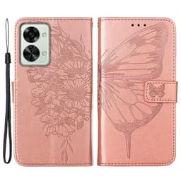 SKALO OnePlus Nord 2T 5G Mandala lompakkokotelo - Ruusukulta