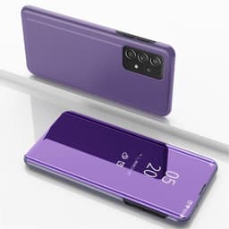 SKALO Samsung A33 5G Clear View Mirror Lompakko - Tumman violetti