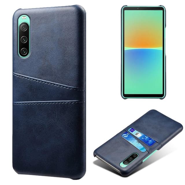 SKALO Sony Xperia 10 IV PU-læder Kortholder Cover - Blå