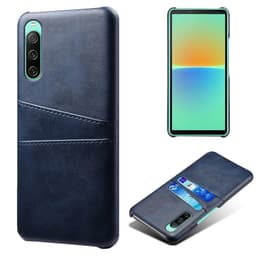 SKALO Sony Xperia 10 IV PU-nahkainen Korttikotelo - Sininen