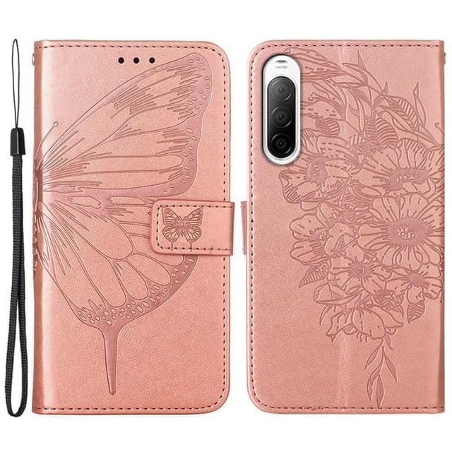 SKALO Sony Xperia 10 IV Mandala Plånboksfodral - Roséguld